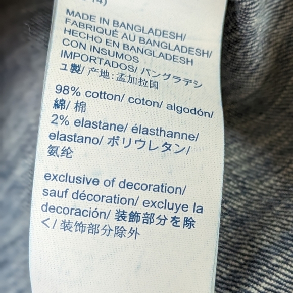 TOMMY HILFIGER l  Jean Jacket, Snap Buttons, Size L - Picture 8 of 12